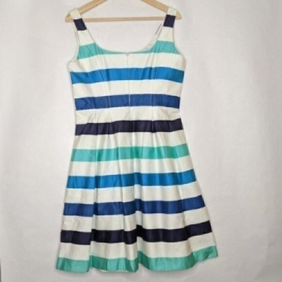 NINE WEST Dress Striped Blue - Picture 6 of 12